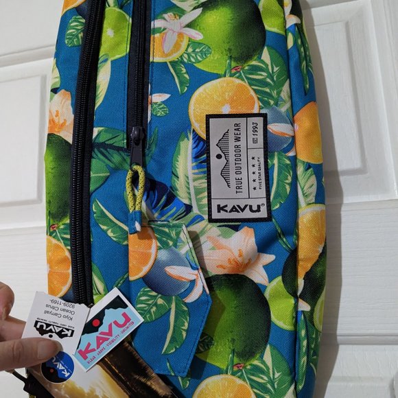 KAVU Kiyo Carryall Ocean Citrus Belt Bag Hip Sling Shoulder Bag New! - Picture 7 of 9